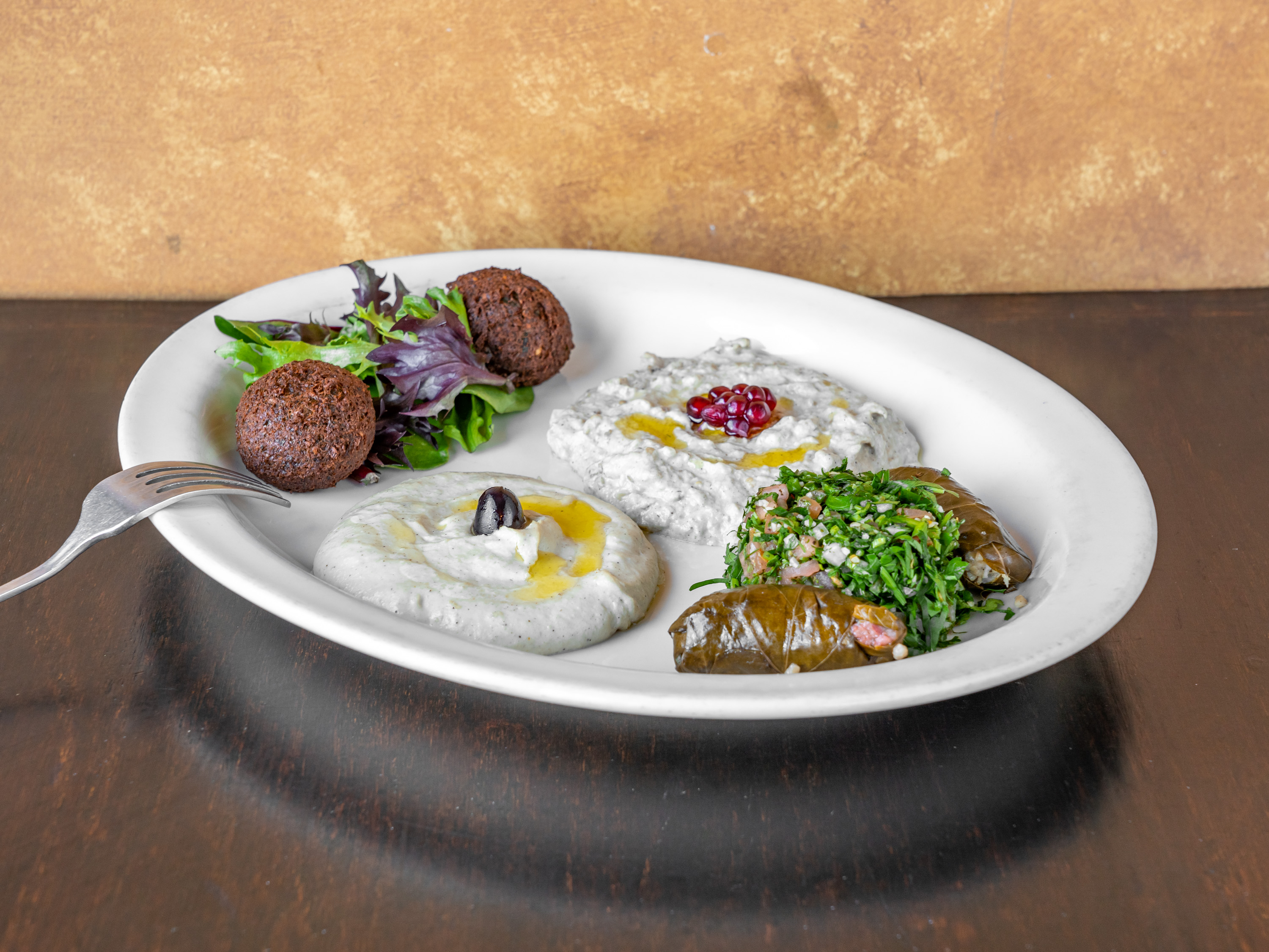 Order Vegetarian Middle Eastern Platter food online from Mazzat store, Brooklyn on bringmethat.com