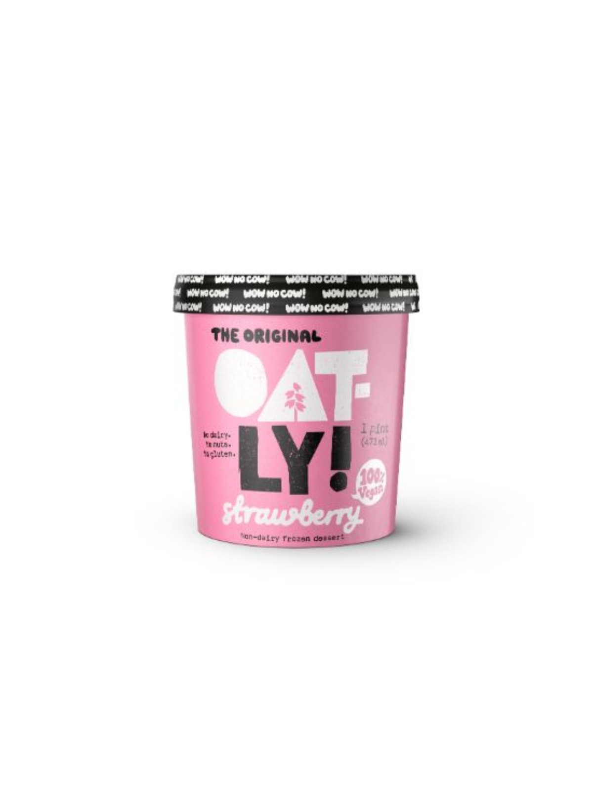 Order Oatly Strawberry Frozen Dessert (1 Pint) food online from Goodees Cravings store, Los Angeles on bringmethat.com
