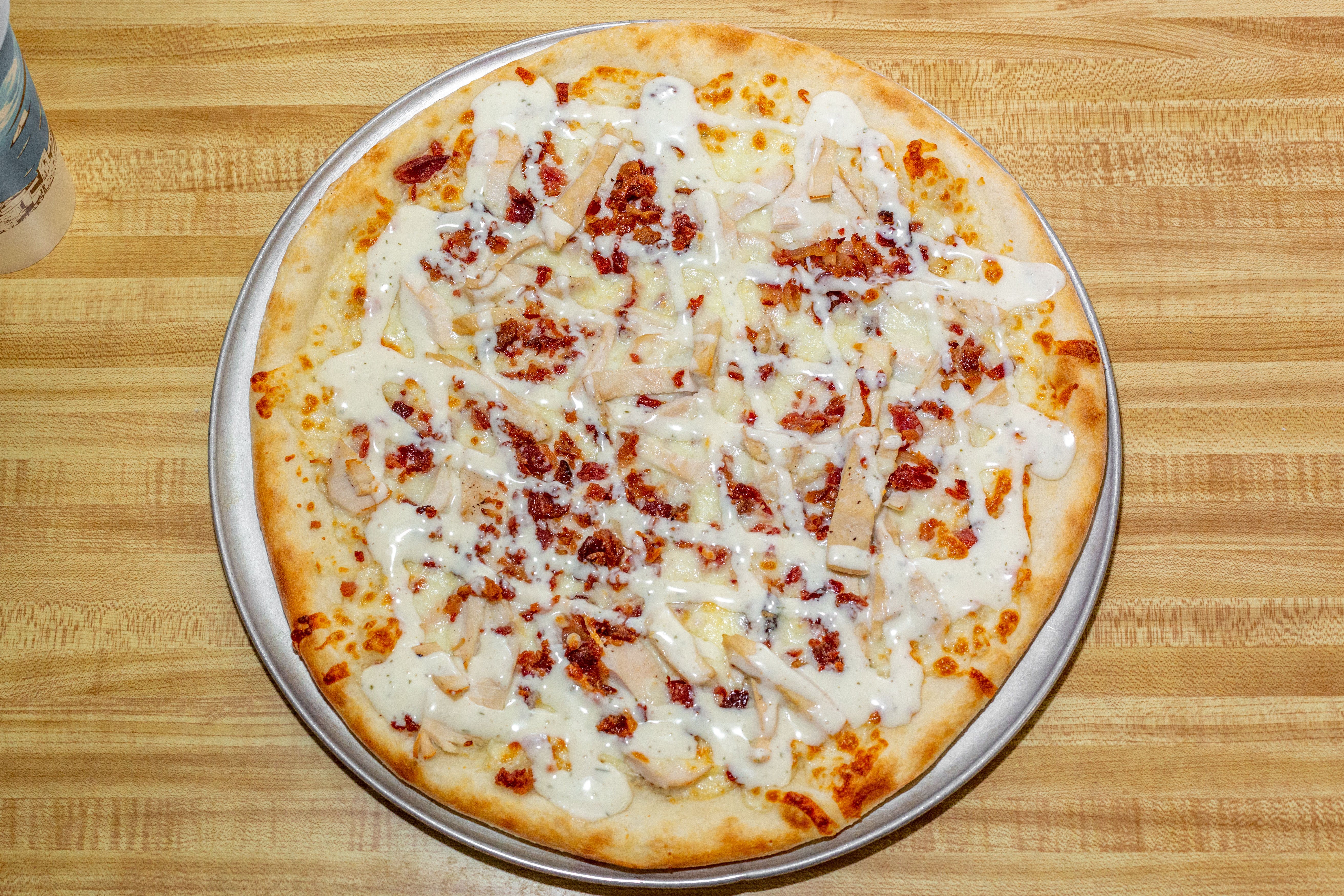 Order Ranchero White Pizza - Personal 10" food online from Capri Pizza store, Sicklerville on bringmethat.com