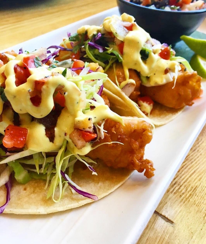 Order Baja Fish Tacos food online from Lola's Mexican Cuisine store, Long Beach on bringmethat.com