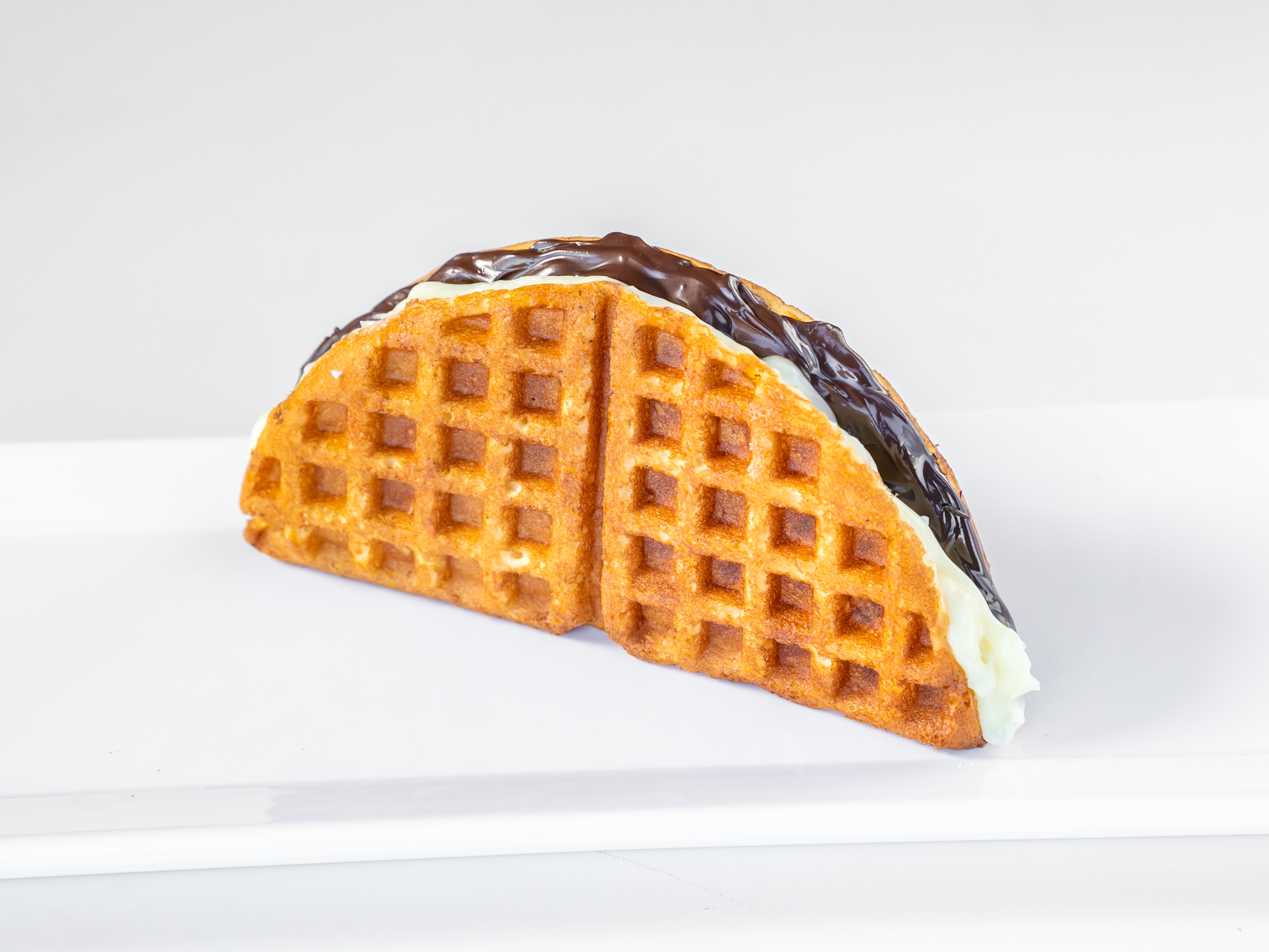Order Chocolate and Custard Waffle Sandwich food online from Famous Waffle Sandwich store, San Diego on bringmethat.com
