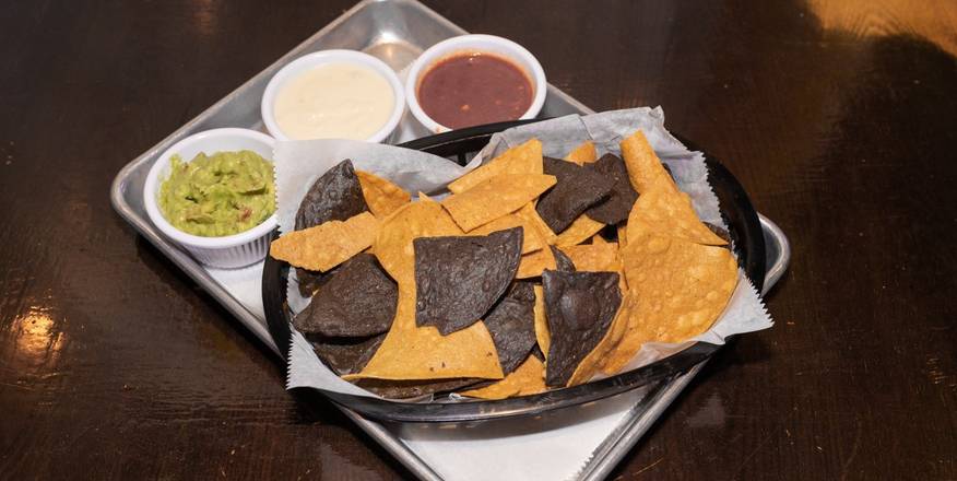 Order Chips + Dip Trio food online from New Wave Burrito Bar store, Huntington on bringmethat.com