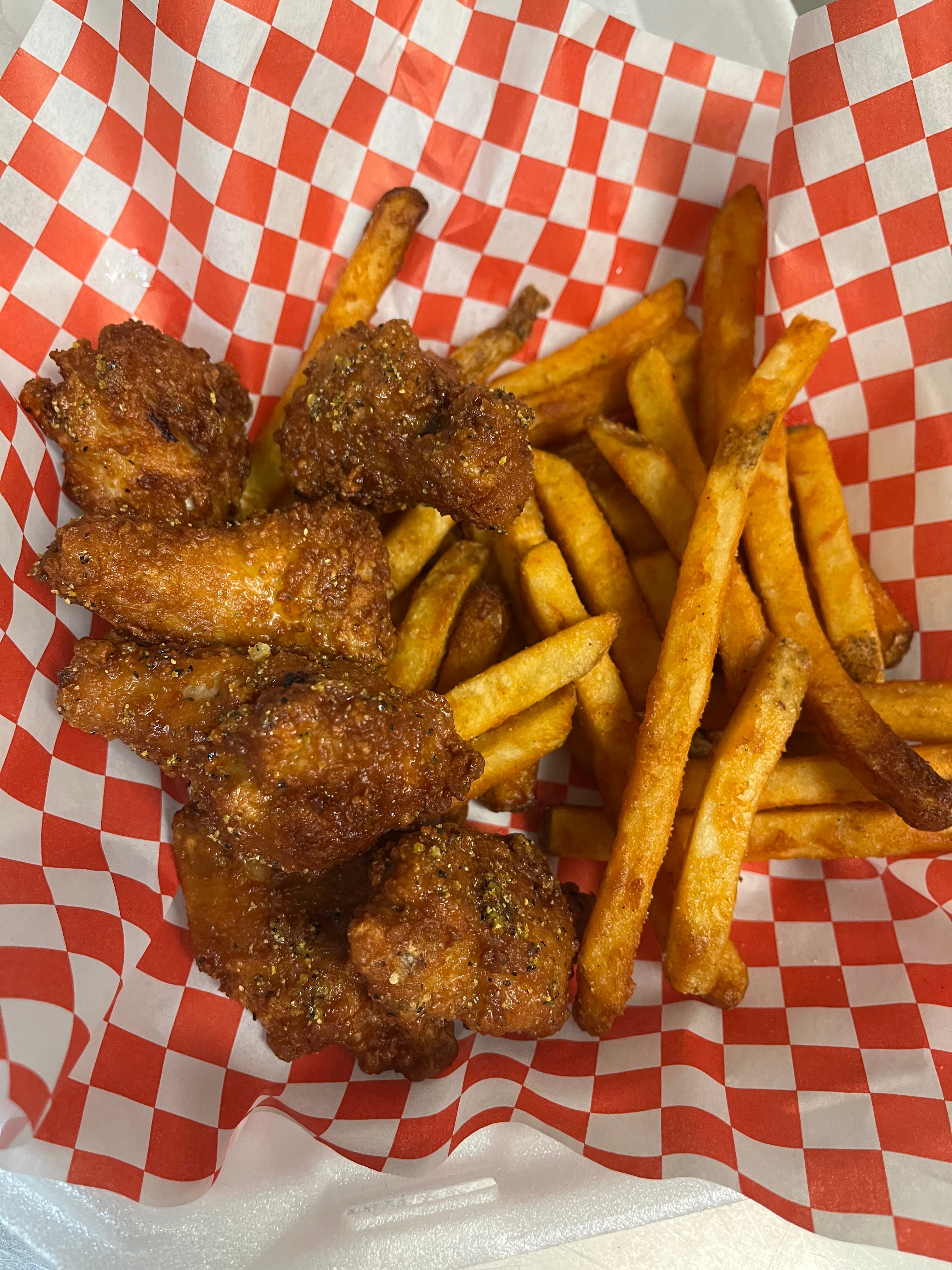 Order Wings with Fries Lunch - Lunch food online from Pizza Nation store, Las Vegas on bringmethat.com