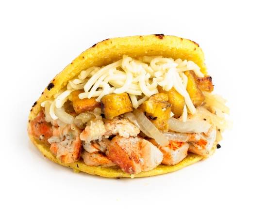 Order ~ 1 Salmon Signature Arepa food online from Guasaca store, Cary on bringmethat.com