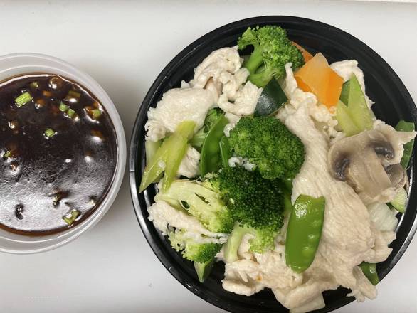 Order Steamed White Meat Chicken W/Mixed Veggies food online from Hunan Cafe store, Pittsburgh on bringmethat.com