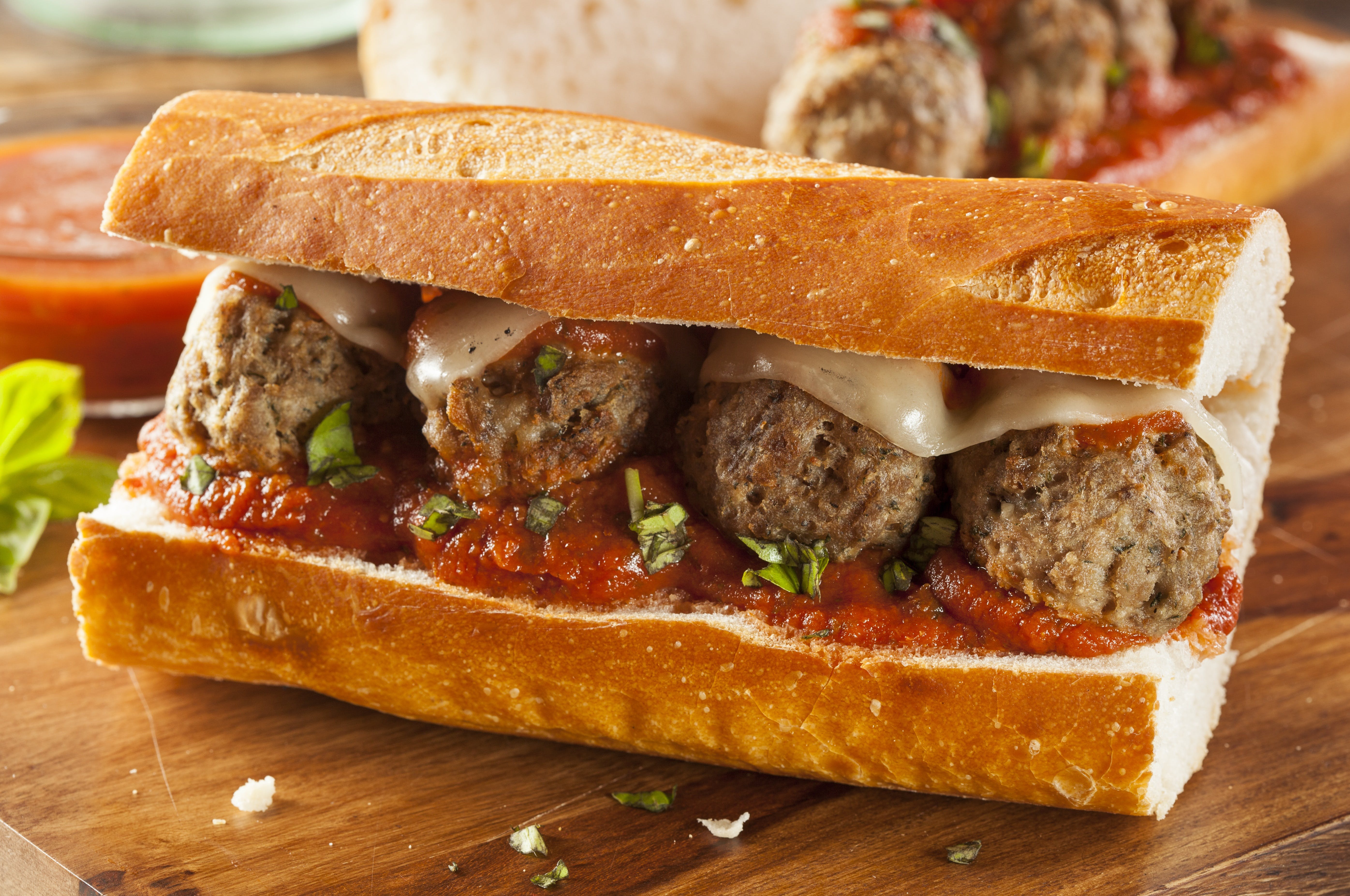 Order Meatball & Cheese Sandwich - 6'' food online from Papa Pizza Pie store, Fullerton on bringmethat.com