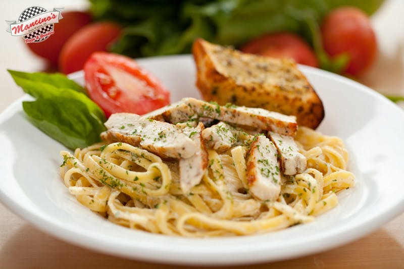 Order Chicken Alfredo Pasta - Pasta food online from Mancino Grinders & Pizza store, New Haven on bringmethat.com