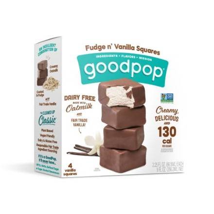 Order GoodPop Fudge n' Vanilla Squares (2.25 oz x 4-pack) food online from Dolcezza Gelato store, Arlington on bringmethat.com