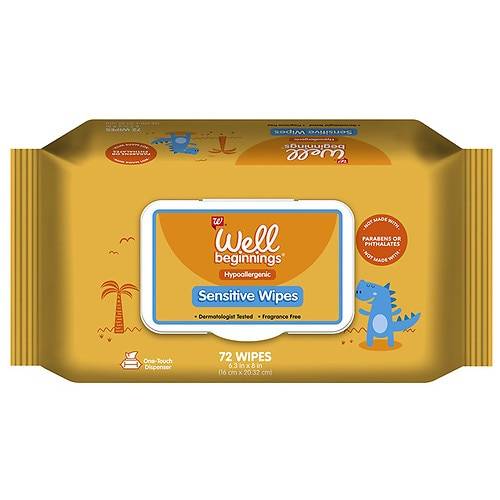 Order Well Beginnings Sensitive Skin Baby Wipes - 72.0 ea food online from Walgreens store, FAIRBANKS on bringmethat.com