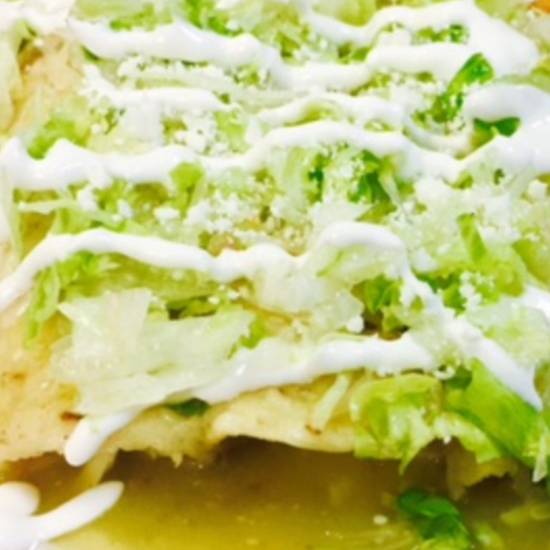 Order Green Enchiladas Tray food online from Matachines Authentic Mexican Food store, Edmond on bringmethat.com