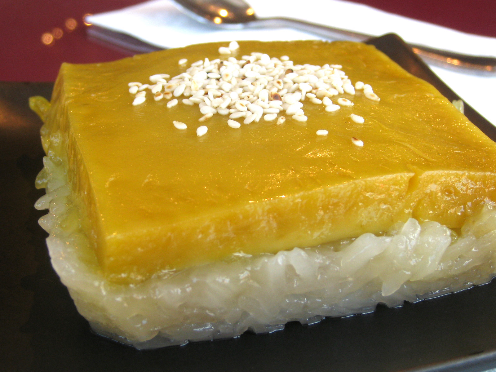 Order Sticky Rice with Custard food online from Yummy Thai store, Buffalo on bringmethat.com