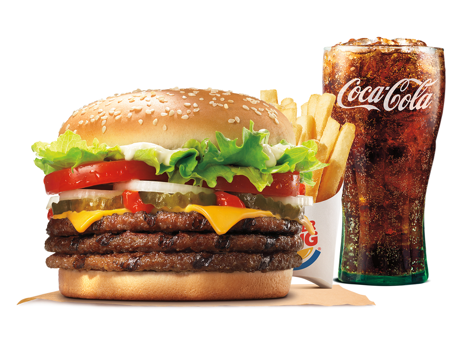 Order Triple WHOPPER® with Cheese Meal food online from Burger King store, Streamwood on bringmethat.com