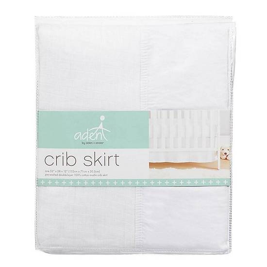 Order aden + anais™ essentials Crib Skirt in White food online from Bed Bath & Beyond store, Lancaster on bringmethat.com