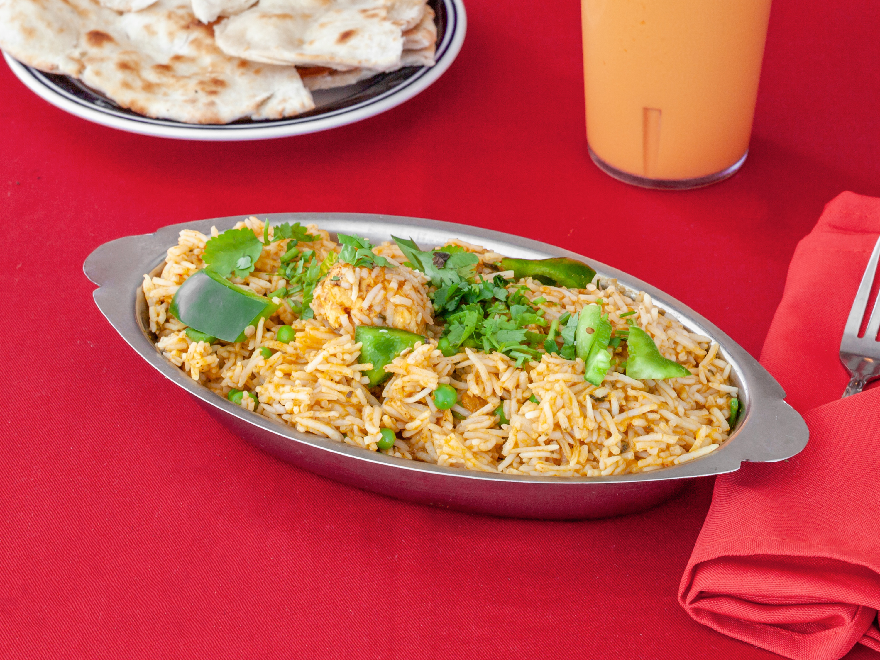 Order 37. Chicken Biryani food online from Ambar Indian Restaurant store, Champaign on bringmethat.com