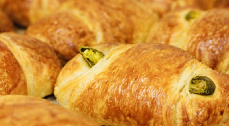 Order Ham, Cheese with Jalapeno Croissant food online from Highland Donuts store, Bakersfield on bringmethat.com