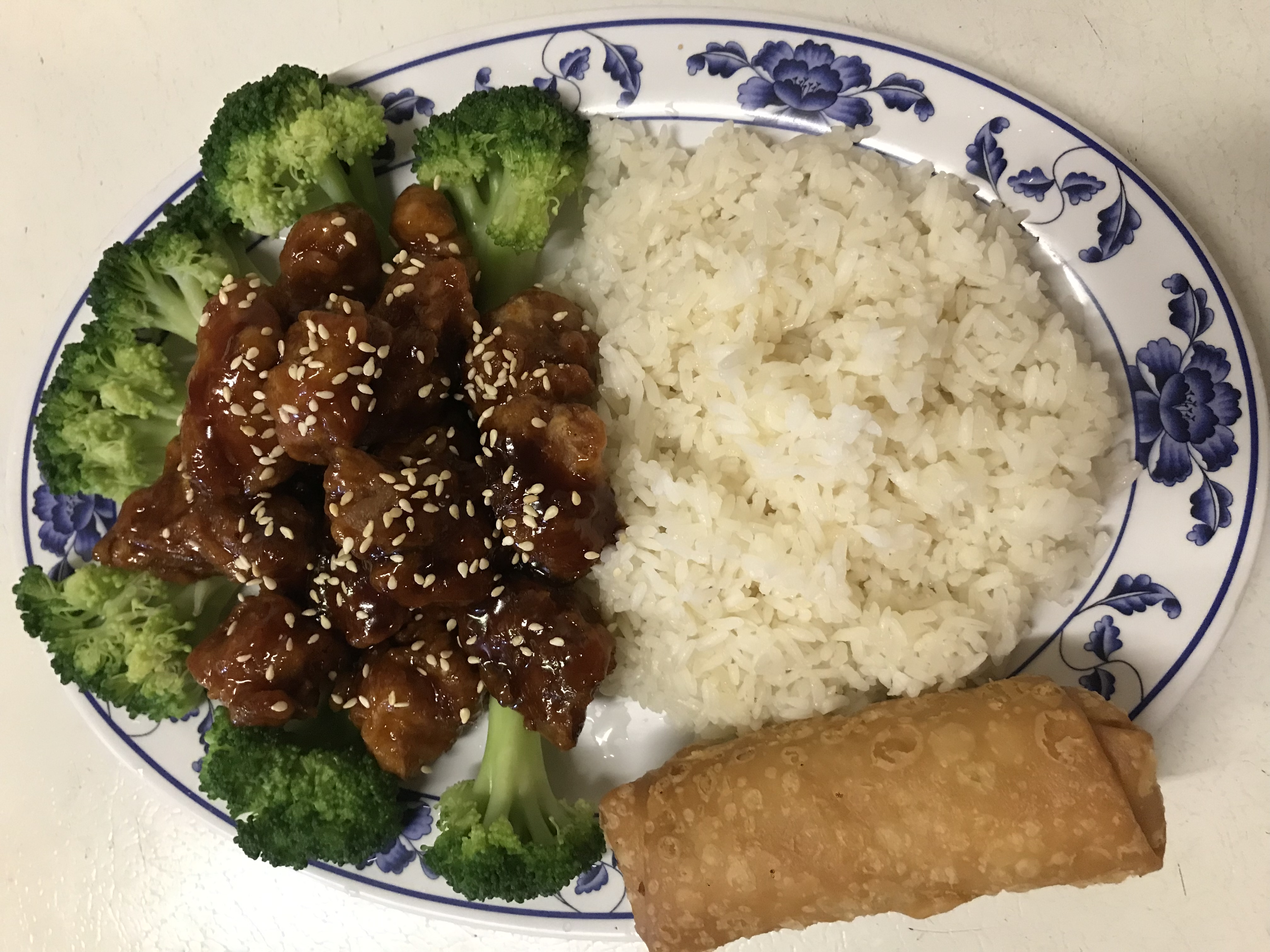 Order C19. Sesame Chicken Combo Platter food online from Grand China Restaurant store, Columbia on bringmethat.com