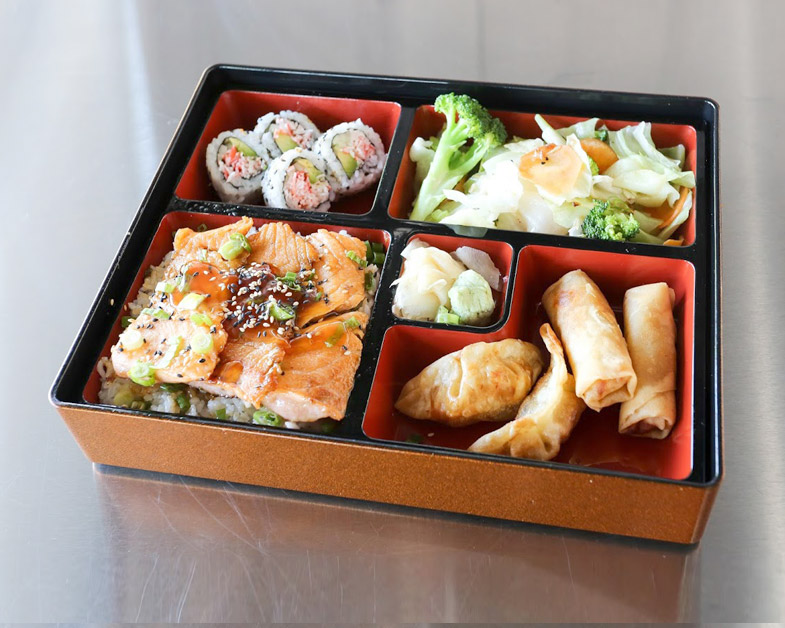 Order Salmon Bento food online from Quickway Japanese Hibachi store, Columbia on bringmethat.com