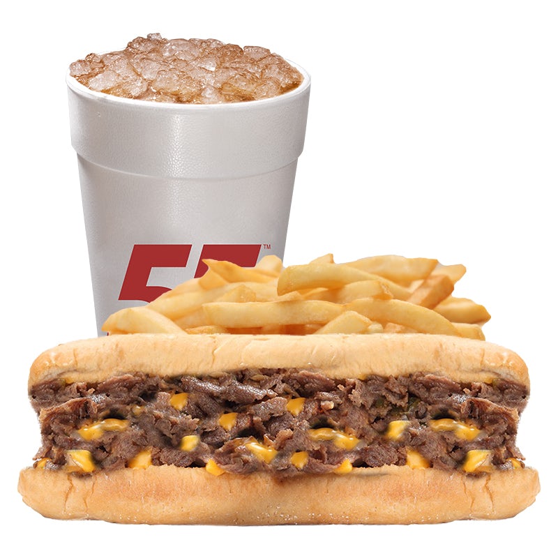 Order Plain Cheesesteak Meal food online from Hwy 55 Burgers Shakes & Fries store, Goldsboro on bringmethat.com