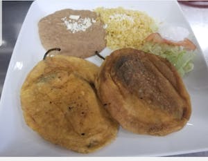 Order Chile Rellenos Plato food online from Mexico Restaurant store, Des Plaines on bringmethat.com