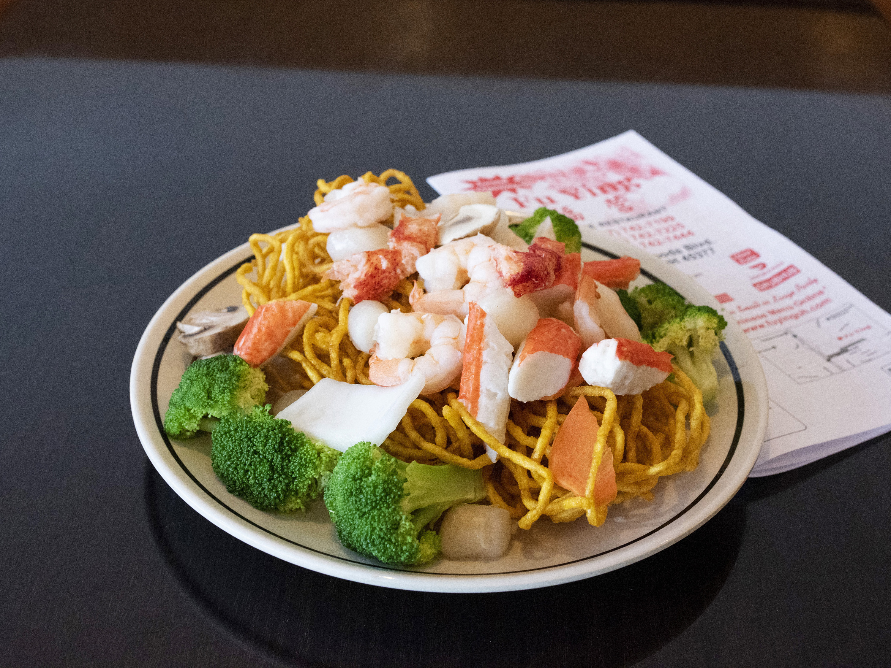 Order H6. Seafood Pan-Fried Noodles food online from Fu Ying store, Vandalia on bringmethat.com