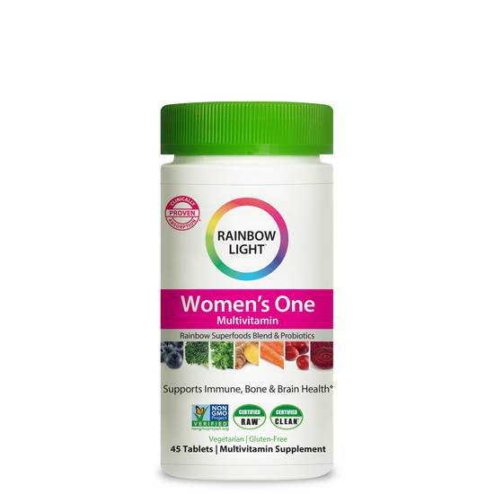 Order RainbowLight Women’s One Multivitamin Tablets Plus Superfoods and Probiotics (45 ct) food online from Rite Aid store, Palm Desert on bringmethat.com