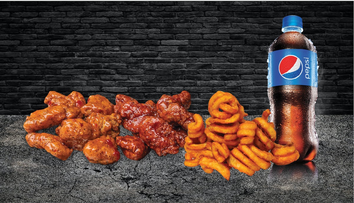 Order Boneless Wings/Curly Fries food online from Toss 'Em Wing Factory store, Pomona on bringmethat.com