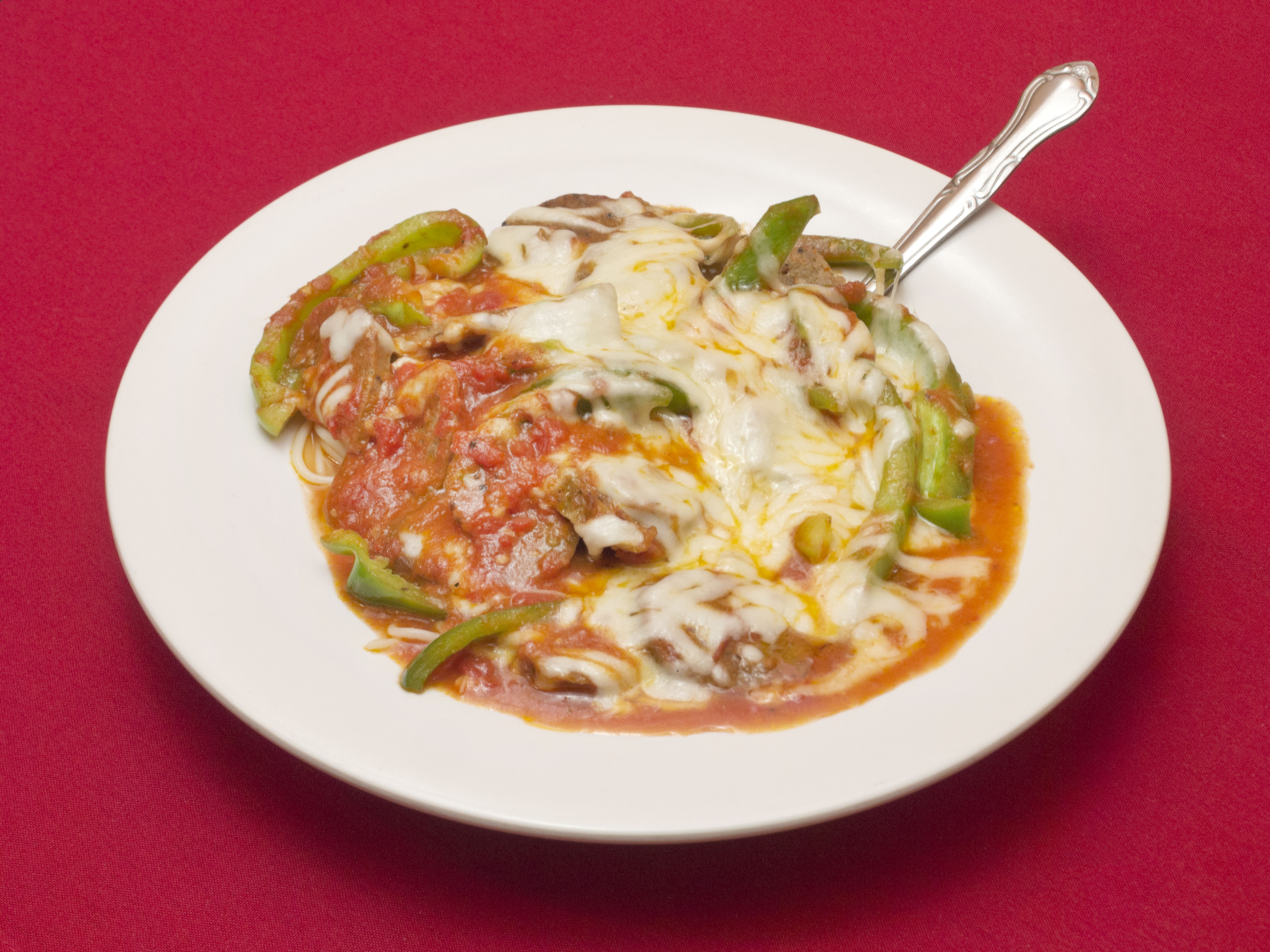 Order Sausage and Pepper Parmigiana food online from Portofinos store, Waco on bringmethat.com