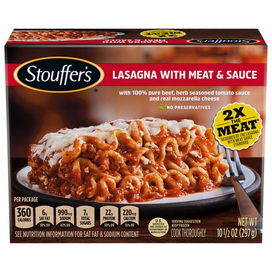 Order Stouffer's Lasagna with Meat & Sauce Frozen Meal food online from CVS store, BEACH PARK on bringmethat.com