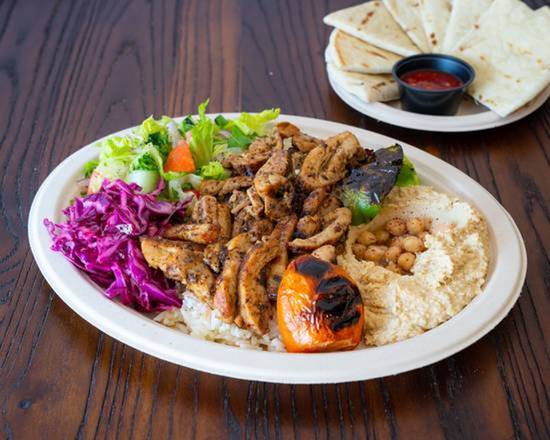 Order Chicken Shawarma Plate food online from The Kebab Guys store, San Jose on bringmethat.com