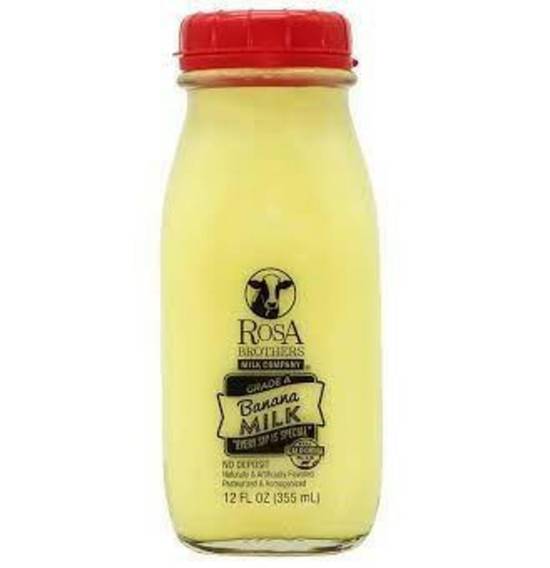 Order Rosa Brothers Milk - Banana 12 oz food online from IV Deli Mart store, Goleta on bringmethat.com