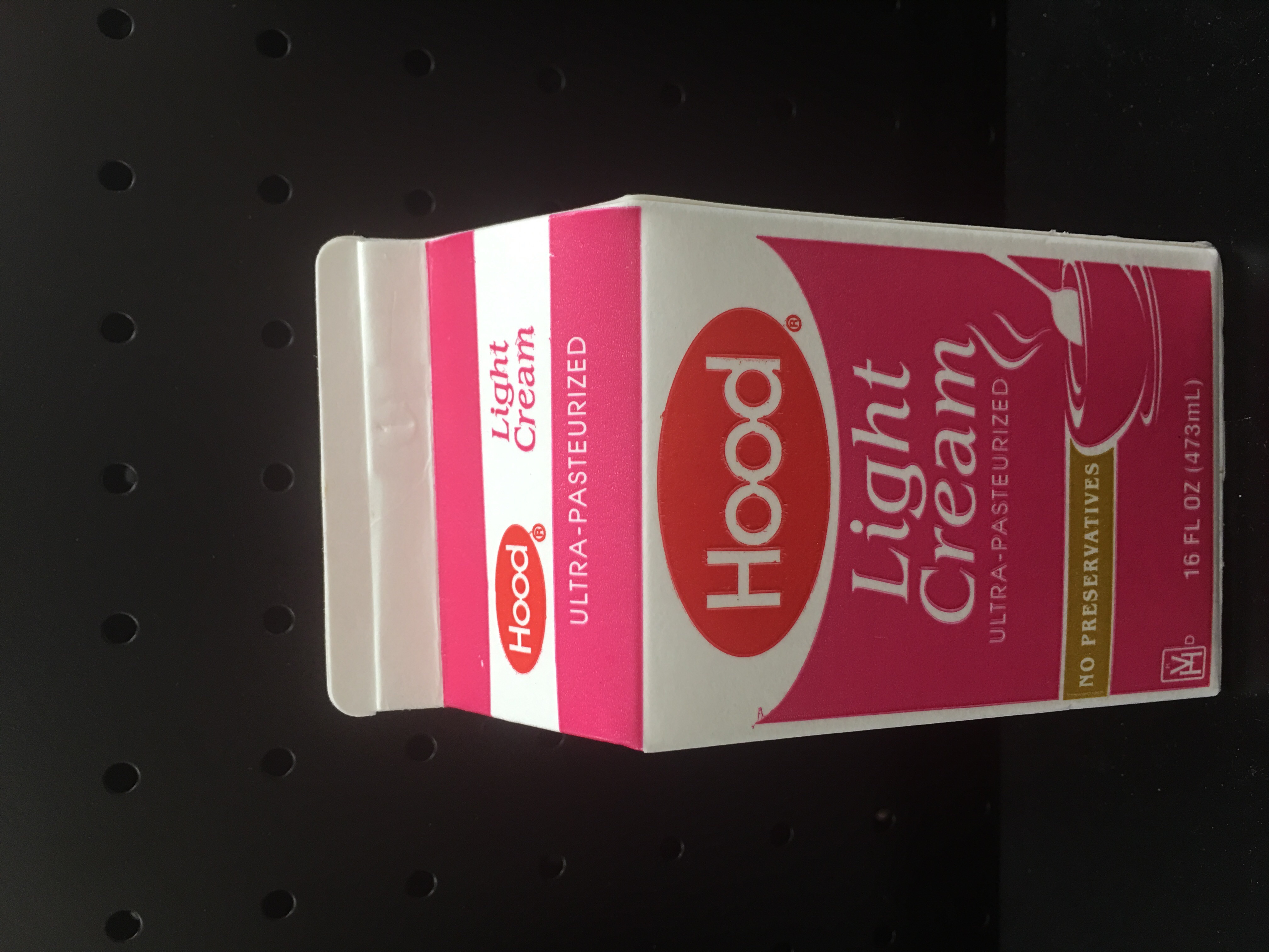 Order Pint of Hood Light Cream 16oz food online from The Ice Cream Shop store, Providence on bringmethat.com