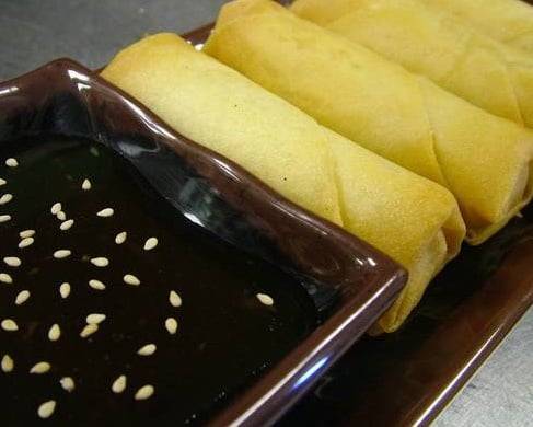 Order Veggie Spring Rolls (4 pcs) food online from Tiger Asian Express store, Farmers Branch on bringmethat.com