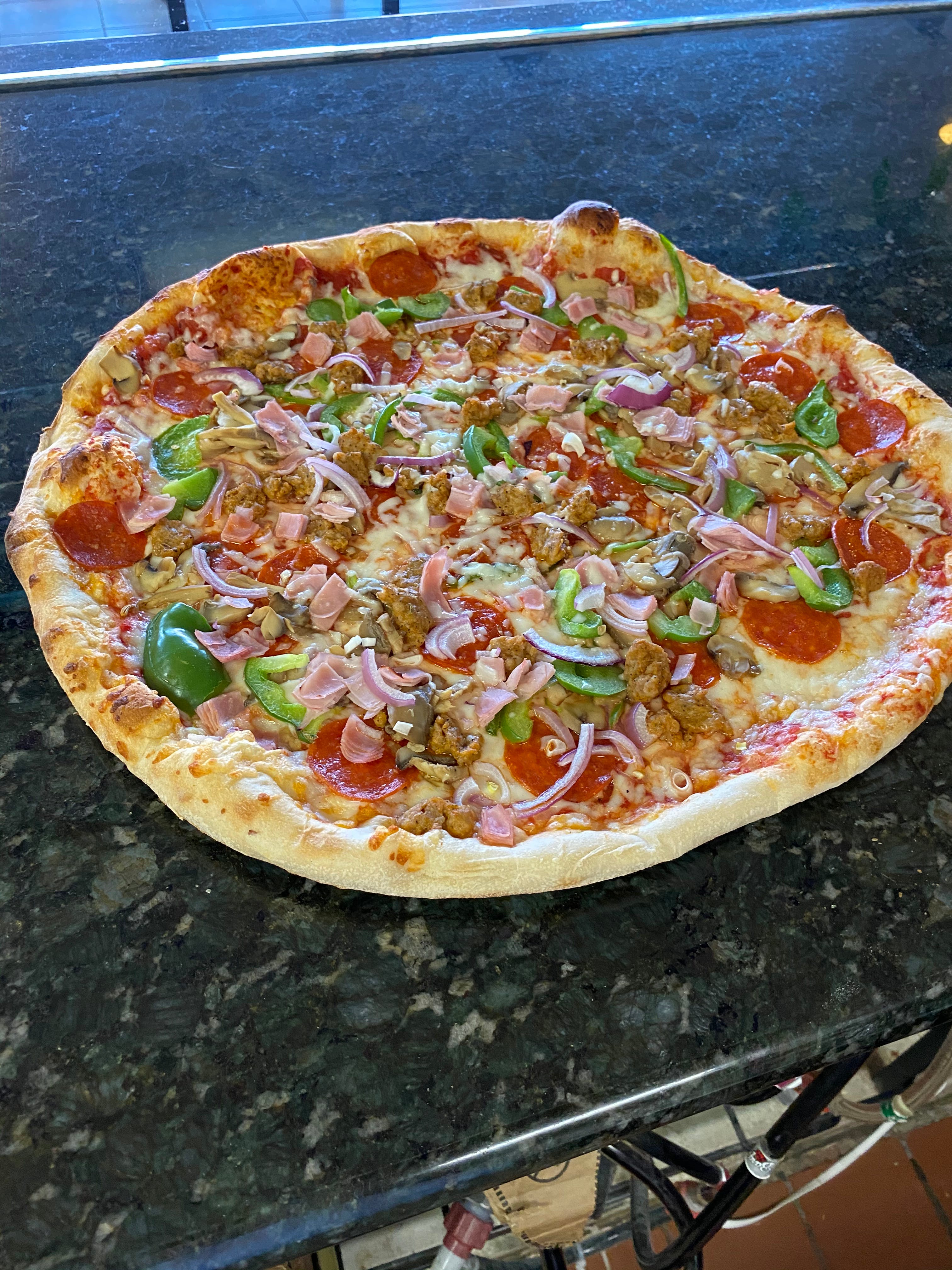 Order Supreme Pizza - Large 16” (8 Slices) food online from Two guys pizza store, Harrisburg on bringmethat.com