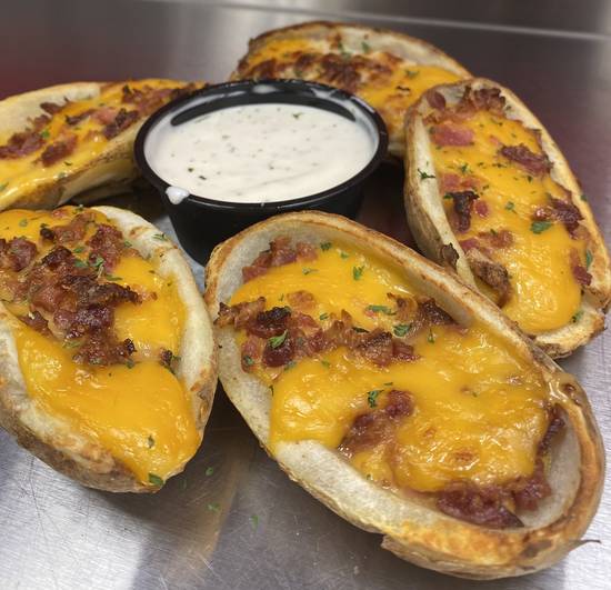Order Potato Skins (5) food online from Mac Pizza & Wings store, Richmond on bringmethat.com