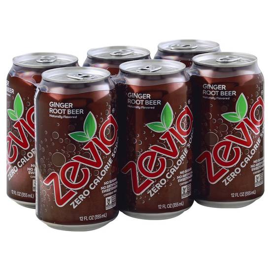 Order Zevia Zero Calorie Ginger Root Beer (12 oz x 6 ct) food online from Rite Aid store, Long Beach on bringmethat.com