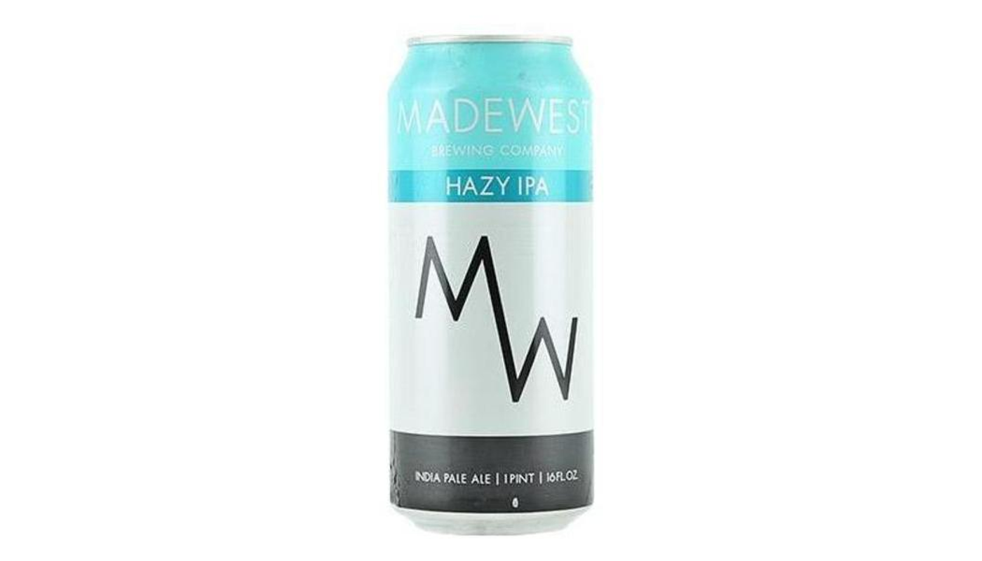 Order MadeWest Hazy IPA 4 pack 16oz Cans 7% ABV food online from Dimension Liquor store, Lake Forest on bringmethat.com