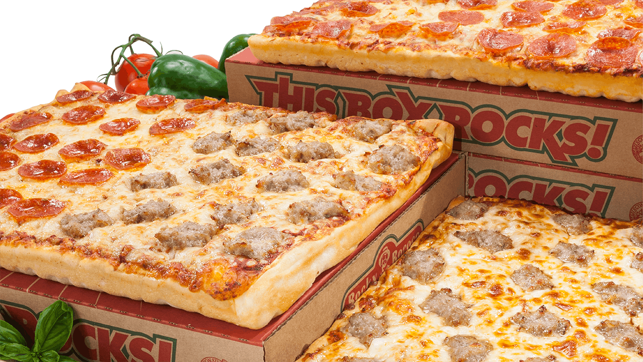 Order Create Your Own Rocky's Pan Pizza Small - Create Your Own Rocky's Pan Pizza Small food online from Rocky Rococo Pizza & Pasta store, Oconomowoc on bringmethat.com