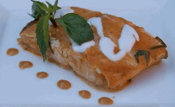 Order Special Panang Salmon (Gluten Free) food online from Bahn Thai Restaurant store, Seattle on bringmethat.com
