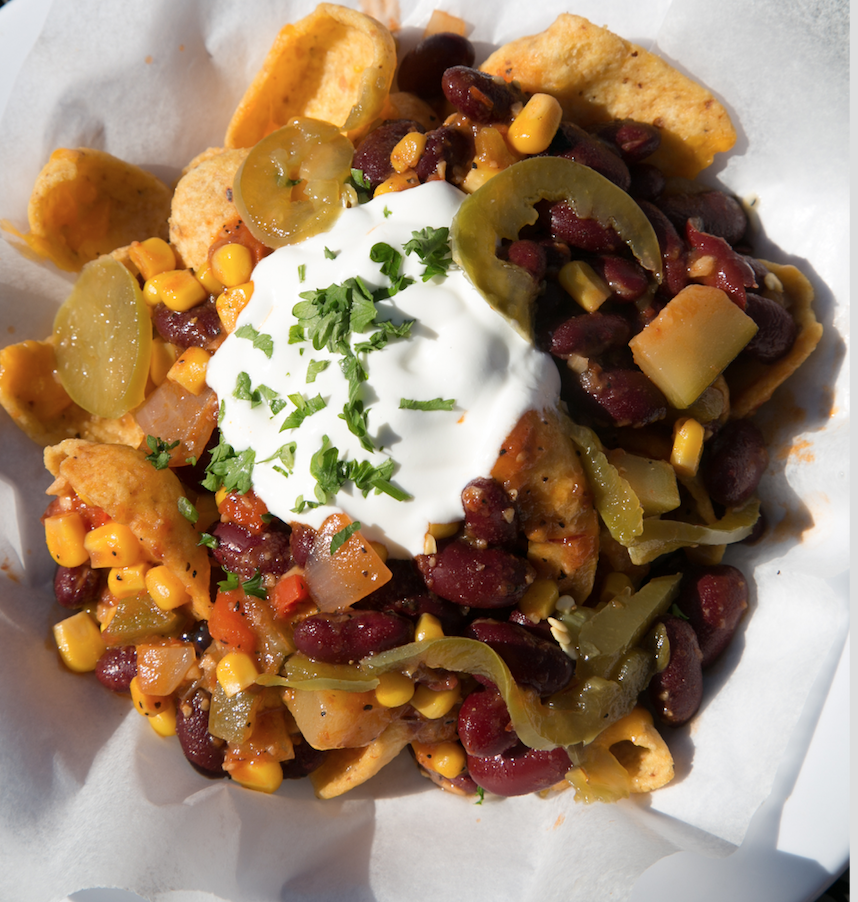 Order Veggie Chili Nachos food online from Branded Saloon Catering store, Brooklyn on bringmethat.com