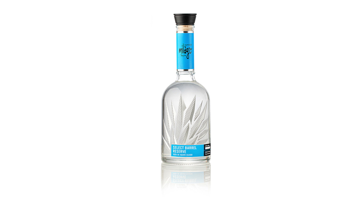 Order Milago Milagro Select Barrel Reserve Silver Tequila 750mL food online from Liquor Palace store, Burbank on bringmethat.com