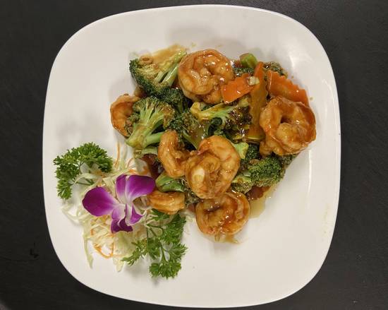 Order Jumbo Shrimp with Broccoli food online from Le Dish Asian Fusion store, Hamilton on bringmethat.com
