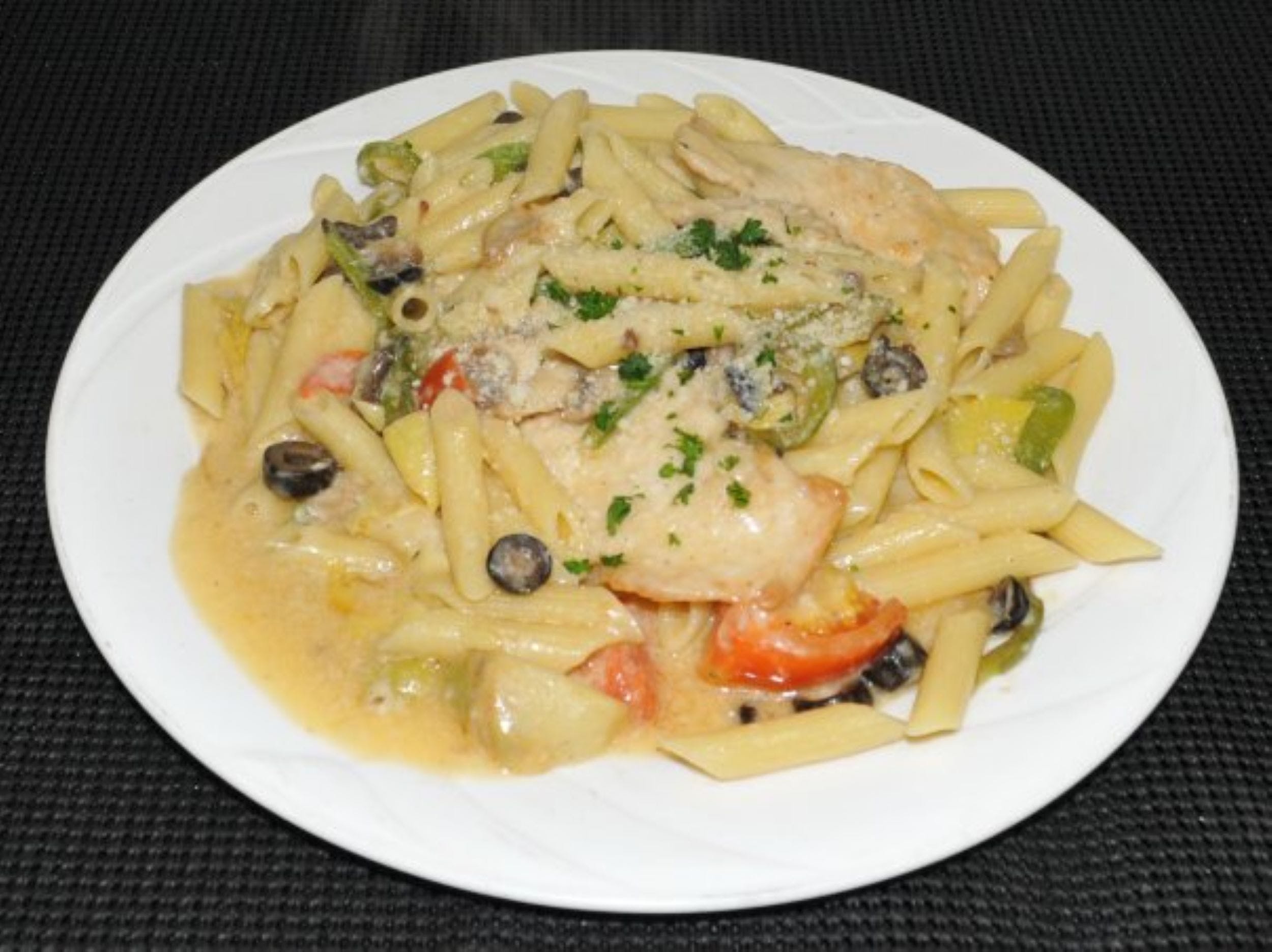 Order Chicken Scarpiello - Entree food online from Rosarias Italian Kitchen store, Kennesaw on bringmethat.com