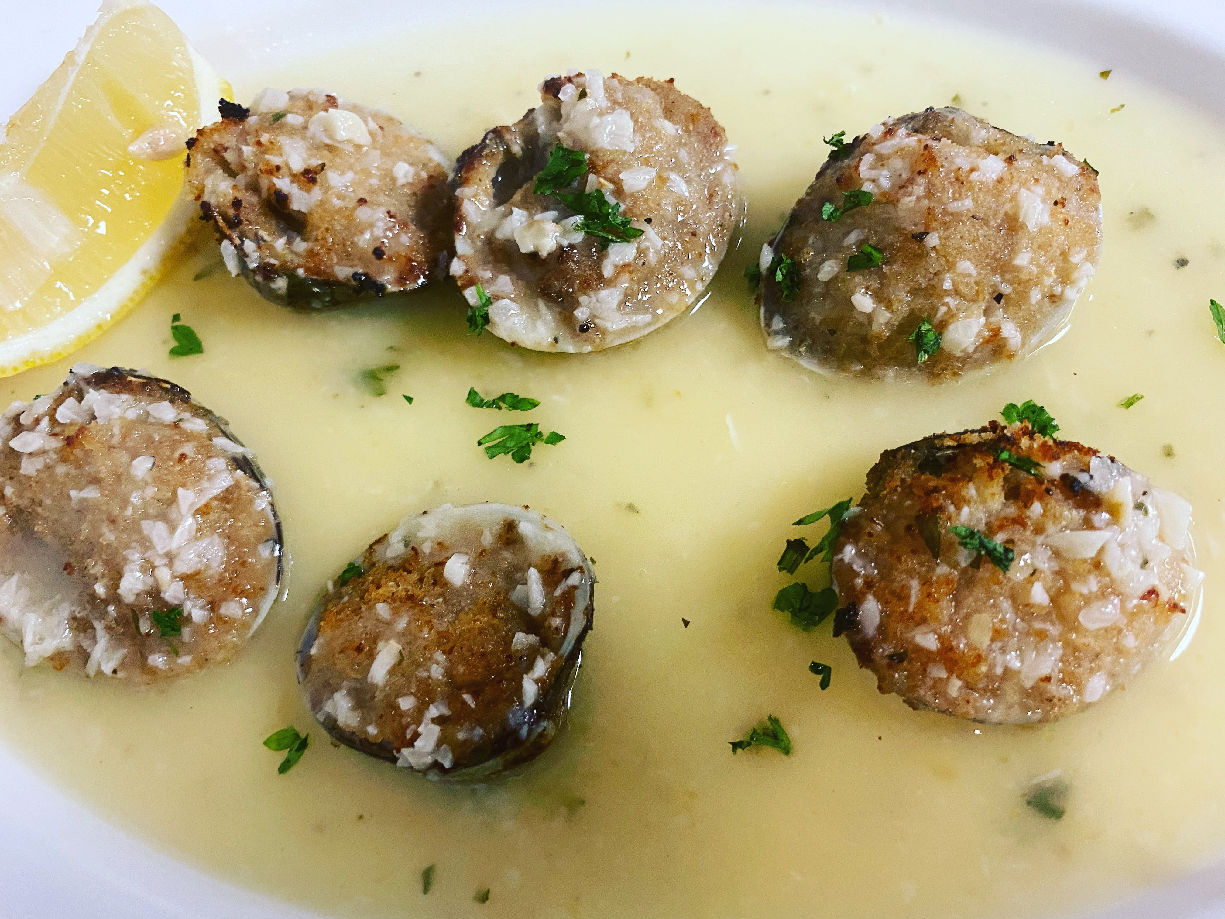 Order Baked Clams Oreganata - Appetizer food online from Pop-Pop Ny Pizza store, Jackson Township on bringmethat.com