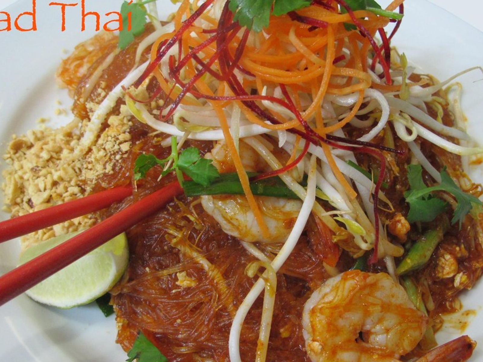 Order GLASS NOODLE PAD THAI food online from Pinto Urban Thai Diner store, Richardson on bringmethat.com