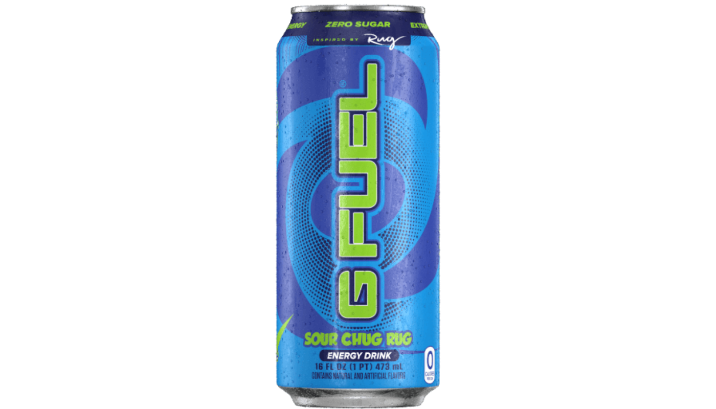 Order Gfuel Sour Blue Chug Rug 16oz Can food online from Ross Liquor store, Sylmar on bringmethat.com