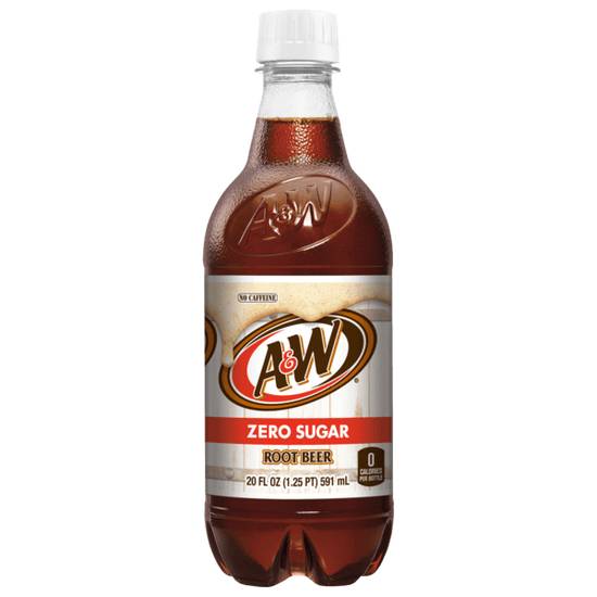 Order A&W Zero Sugar Rootbeer 20oz food online from Casey store, Millstadt on bringmethat.com