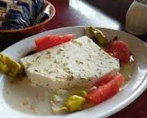 Order Imported Greek Feta Cheese with Olives food online from Demetrio's Restaurant & Pizza store, Sarasota on bringmethat.com