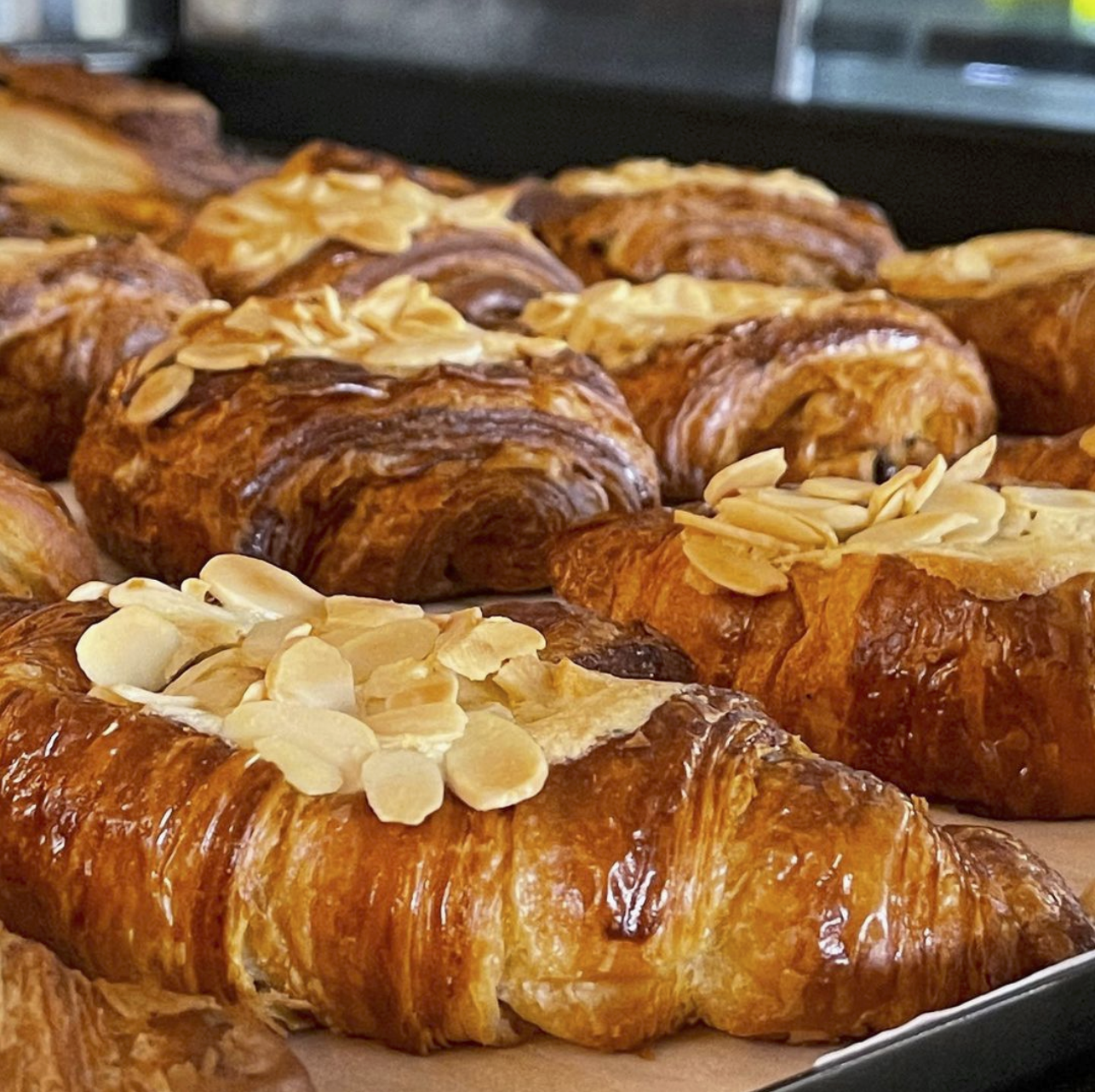 Order Croissant Aux Amandes food online from Commonwealth Coffee House-Weston Center store, San Antonio on bringmethat.com