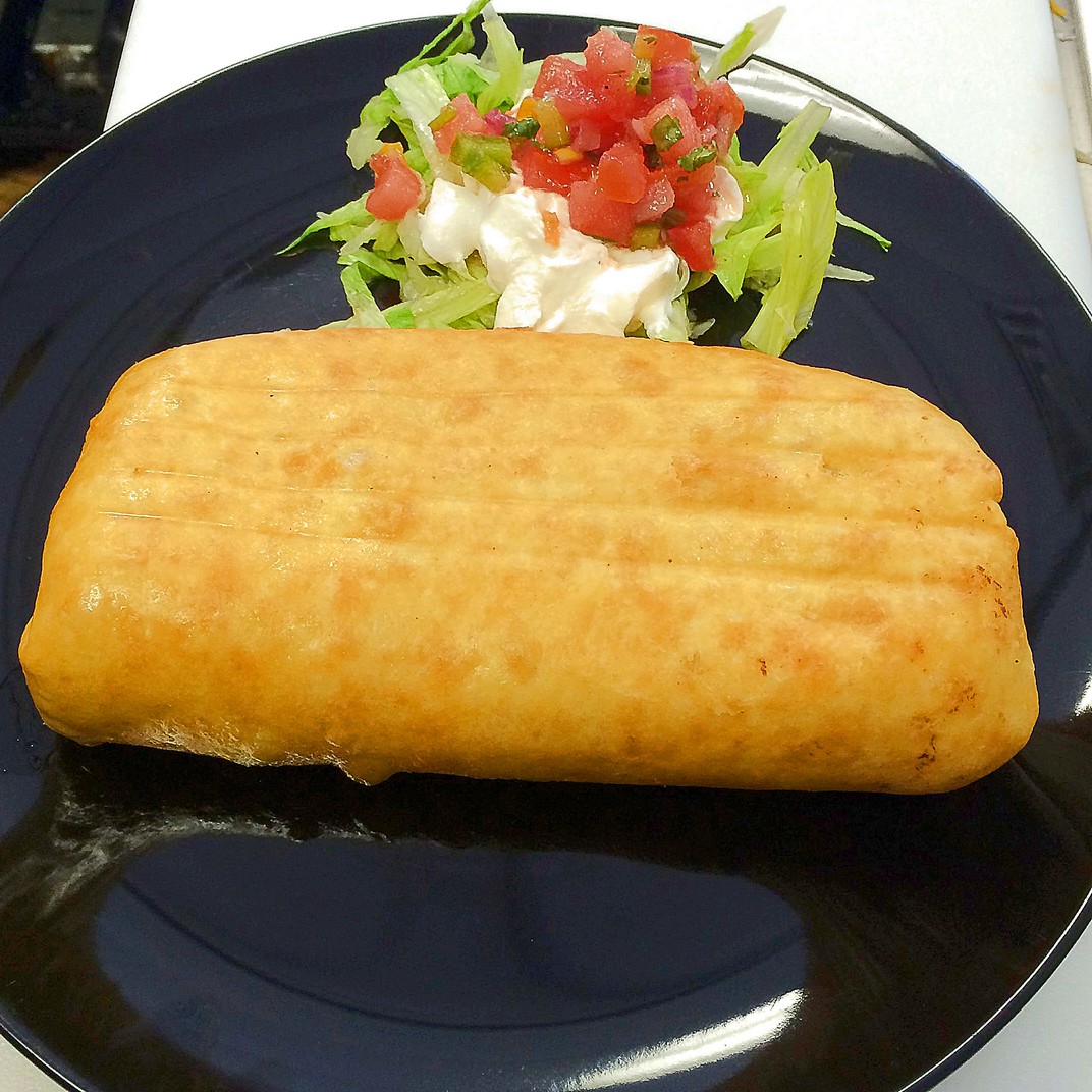 Order Cheddar Cheese Chimichanga food online from Rice N Beans To Go store, Bethlehem on bringmethat.com