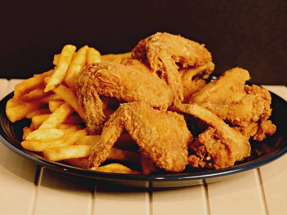 Order 3 Chicken Whole Wings W/ Fries food online from Captain Sam Fish & Chicken store, San Diego on bringmethat.com